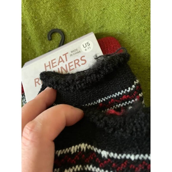 Muk Luks winter socks size 6-11 thermal raw edge insulated thick Nordic - Picture 4 of 6